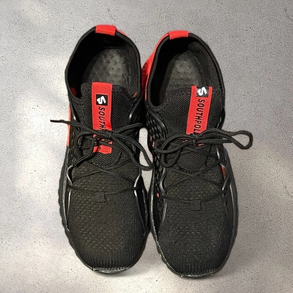 South Pole Titus Graffiti Red Black Mesh Athletic Sneakers Shoes - Picture 4 of 7